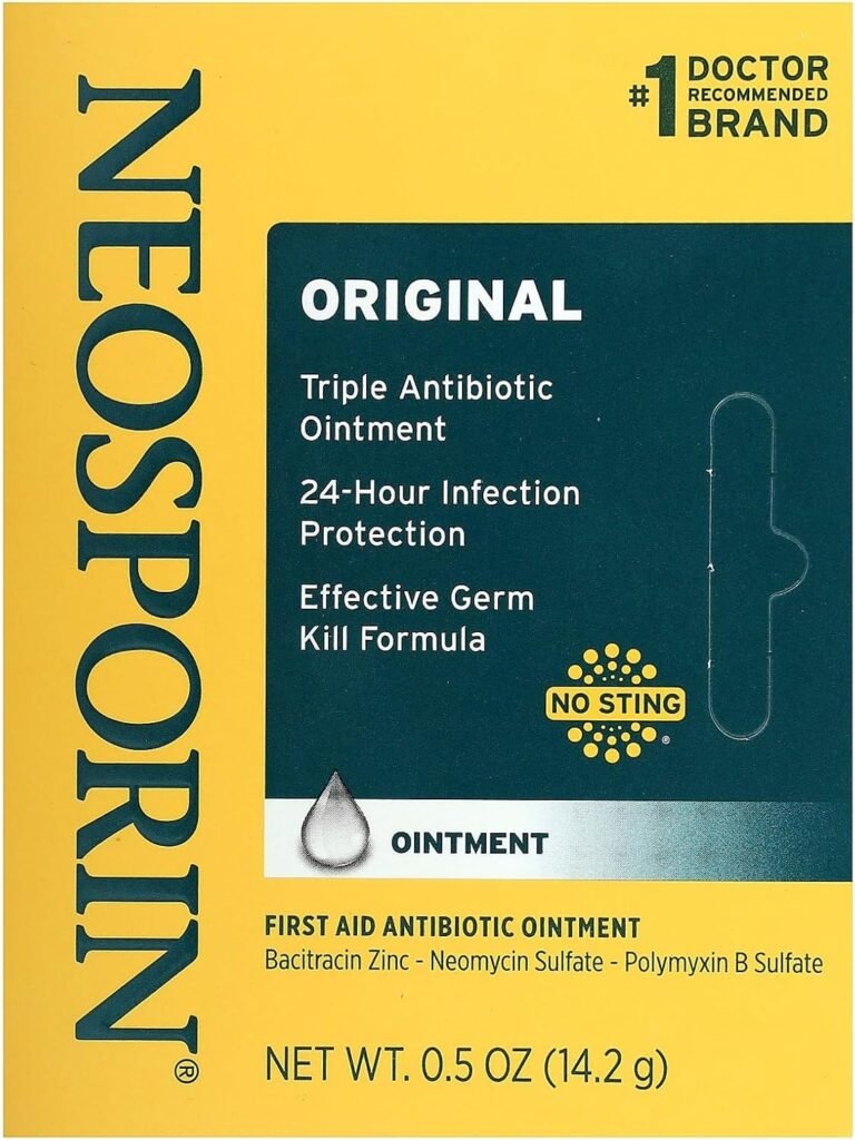 Neosporin Original Antibiotic Ointment, 24-Hour Infection Prevention for Minor Wound, .5 oz