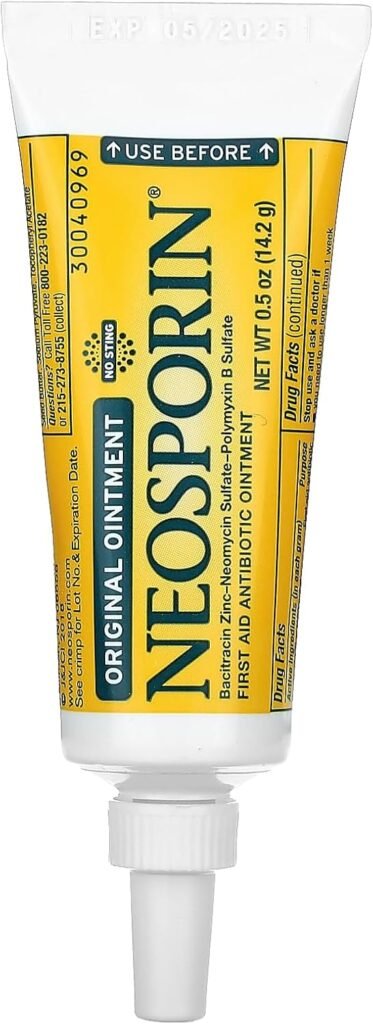 Neosporin Original Antibiotic Ointment, 24-Hour Infection Prevention for Minor Wound, .5 oz